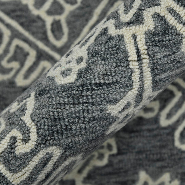 AMER Rugs Boston BOS-34 Hand-Tufted Geometric Transitional Area Rug Dark Gray 7'6" x 9'6"