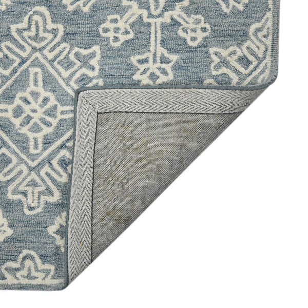 AMER Rugs Boston BOS-35 Hand-Tufted Geometric Transitional Area Rug Blue 7'6" x 9'6"