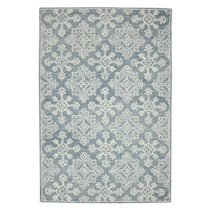 AMER Rugs Boston BOS-35 Hand-Tufted Geometric Transitional Area Rug Blue 7'6" x 9'6"