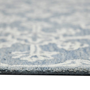 AMER Rugs Boston BOS-35 Hand-Tufted Geometric Transitional Area Rug Blue 7'6" x 9'6"