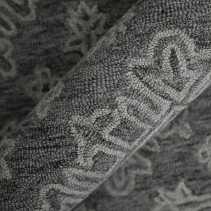 AMER Rugs Boston BOS-36 Hand-Tufted Geometric Transitional Area Rug Graphite 7'6" x 9'6"