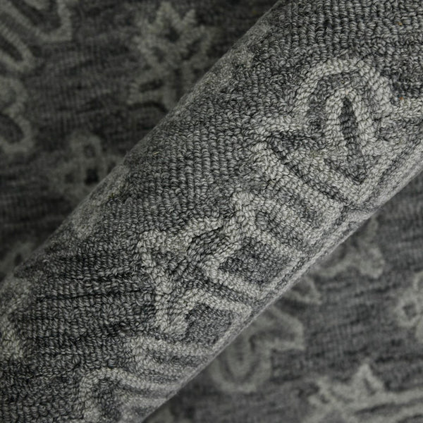 AMER Rugs Boston BOS-36 Hand-Tufted Geometric Transitional Area Rug Graphite 7'6" x 9'6"