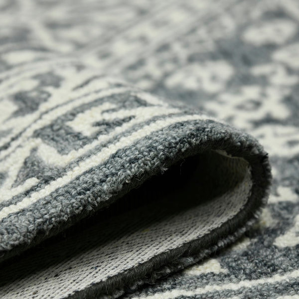 AMER Rugs Boston BOS-61 Hand-Tufted Geometric Transitional Area Rug Gray 7'6" x 9'6"