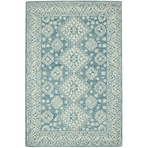 AMER Rugs Boston BOS-64 Hand-Tufted Geometric Transitional Area Rug Blue 7'6" x 9'6"