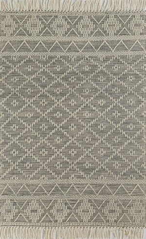 Momeni Boulder BOU-1 Hand Woven Contemporary Geometric Indoor Area Rug Charcoal 9' x 12' BOULDBOU-1CHR90C0