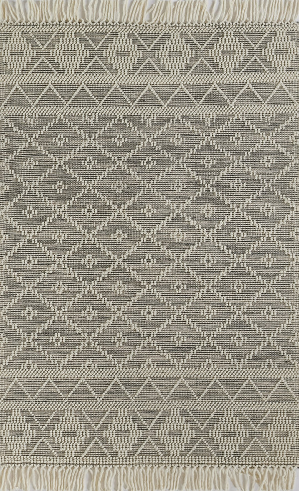 Momeni Boulder BOU-1 Hand Woven Contemporary Geometric Indoor Area Rug Charcoal 9' x 12' BOULDBOU-1CHR90C0