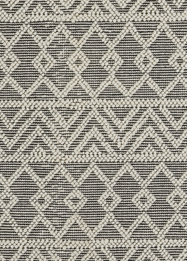 Momeni Boulder BOU-5 Hand Woven Contemporary Geometric Indoor Area Rug Black 9' x 12' BOULDBOU-5BLK90C0