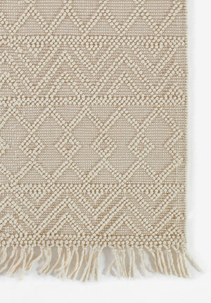Momeni Boulder BOU-5 Hand Woven Contemporary Geometric Indoor Area Rug Ivory 9' x 12' BOULDBOU-5IVY90C0