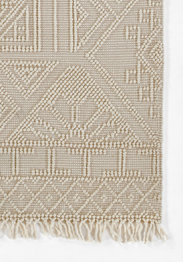 Momeni Boulder BOU-6 Hand Woven Contemporary Geometric Indoor Area Rug Ivory 9' x 12' BOULDBOU-6IVY90C0