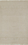 Momeni Boulder BOU-6 Hand Woven Contemporary Geometric Indoor Area Rug Ivory 9' x 12' BOULDBOU-6IVY90C0