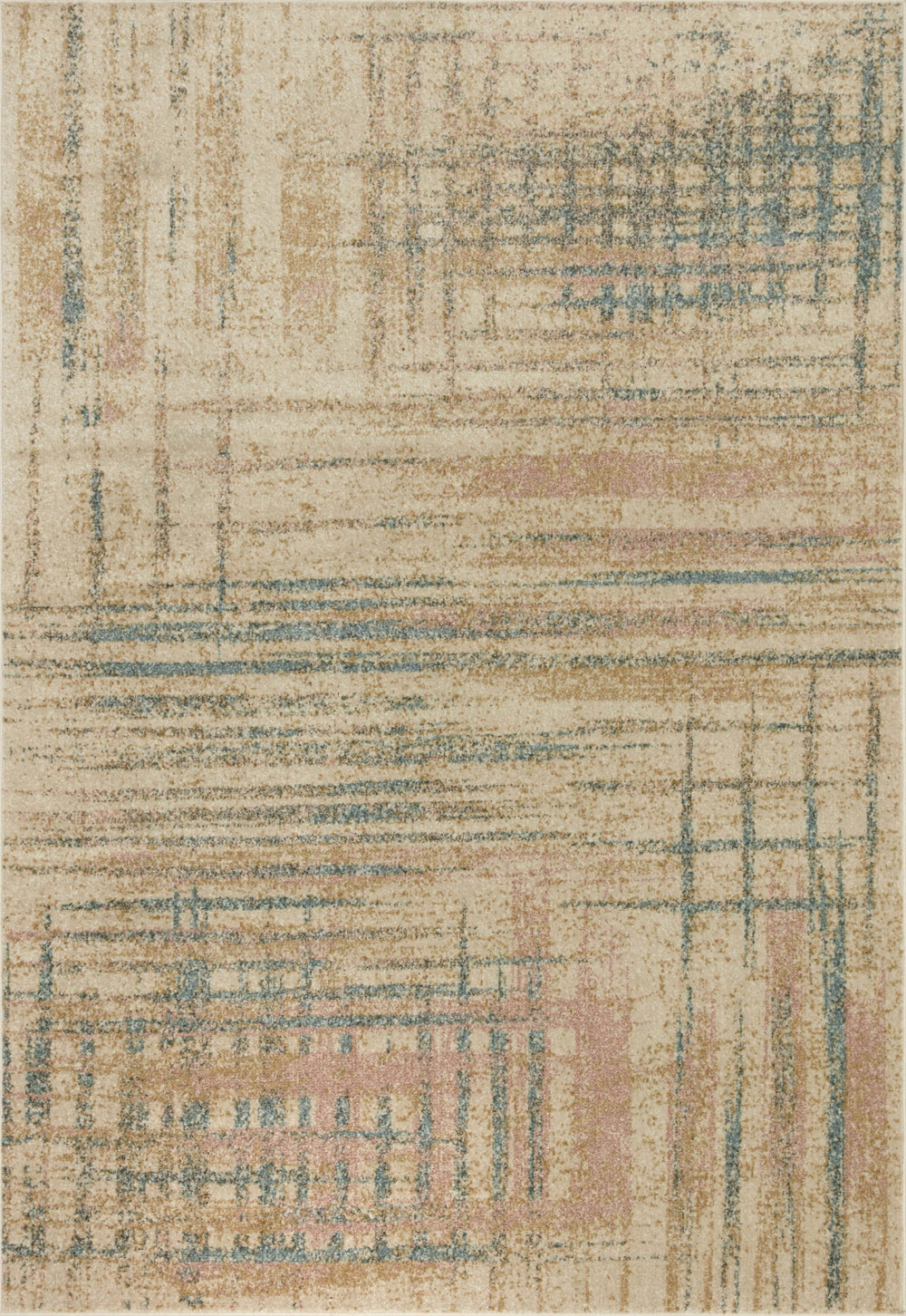 Loloi Bowery BOW-07 100% Polypropylene Pile Power Loomed Contemporary Rug BOWEBOW-07BEML96C6