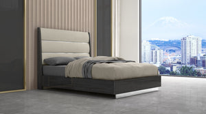 Whiteline Modern Living Pino Bed Queen BQ1752-DGRY/LGRY