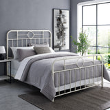 Metal Pipe Queen Bed - Antique White