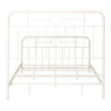 Metal Pipe Queen Bed - Antique White