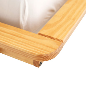 Modern Wood Queen Spindle Bed - Light Oak