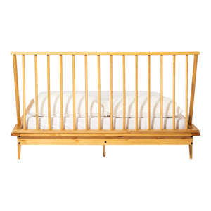 Modern Wood Queen Spindle Bed - Light Oak