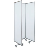 English Elm EE1365 Modern Commercial Grade Mobile Whiteboard Partition White EEV-11810