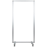 English Elm EE1367 Modern Commercial Grade Mobile Acrylic Partition Clear EEV-11812