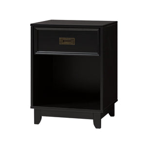 Walker Edison Lacy Transitional/ 18" Solid Wood 1-Drawer Framed Nightstand BR18LACNSBL