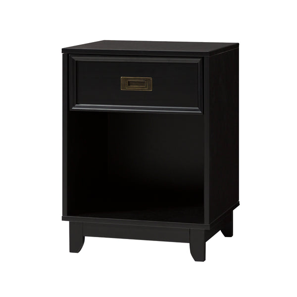 Walker Edison Lacy Transitional/ 18" Solid Wood 1-Drawer Framed Nightstand BR18LACNSBL