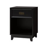 Walker Edison Lacy Transitional/ 18" Solid Wood 1-Drawer Framed Nightstand BR18LACNSBL