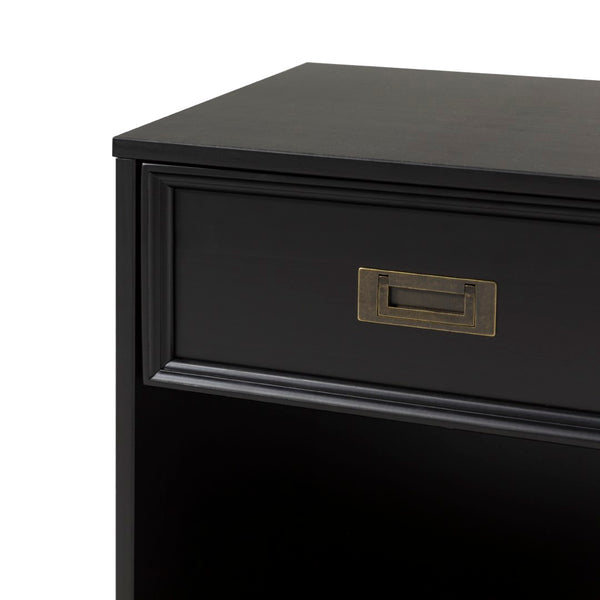 Walker Edison Lacy Transitional/ 18" Solid Wood 1-Drawer Framed Nightstand BR18LACNSBL