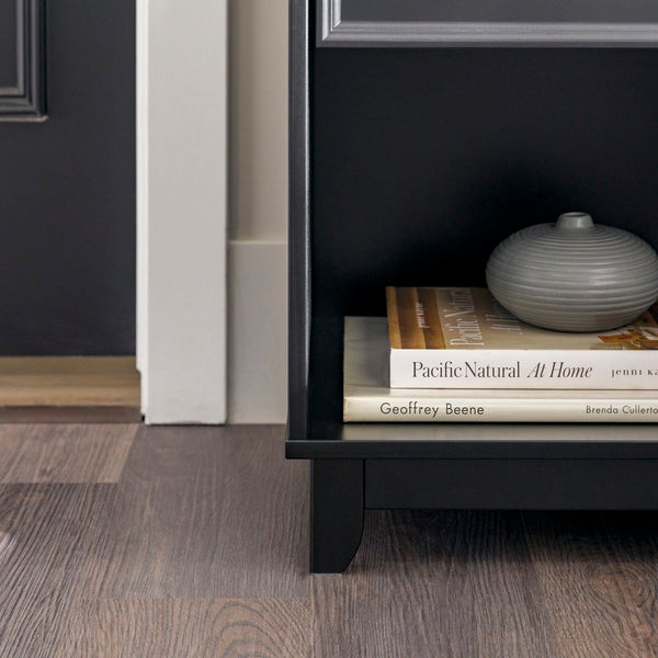 Walker Edison Lacy Transitional/ 18" Solid Wood 1-Drawer Framed Nightstand BR18LACNSBL