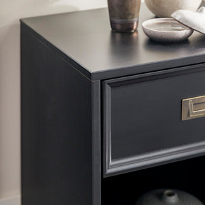 Walker Edison Lacy Transitional/ 18" Solid Wood 1-Drawer Framed Nightstand BR18LACNSBL