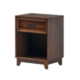 Walker Edison Lacy Transitional/ 18" Solid Wood 1-Drawer Framed Nightstand BR18LACNSWT