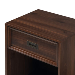Walker Edison Lacy Transitional/ 18" Solid Wood 1-Drawer Framed Nightstand BR18LACNSWT
