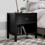 1-Drawer Classic Solid Wood Nightstand