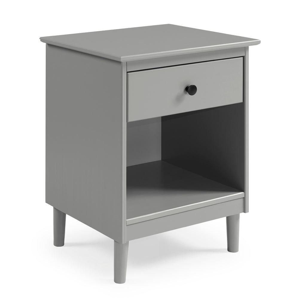 Walker Edison Spencer Modern/Contemporary 1-Drawer Solid Wood Nightstand BR1DNSGY