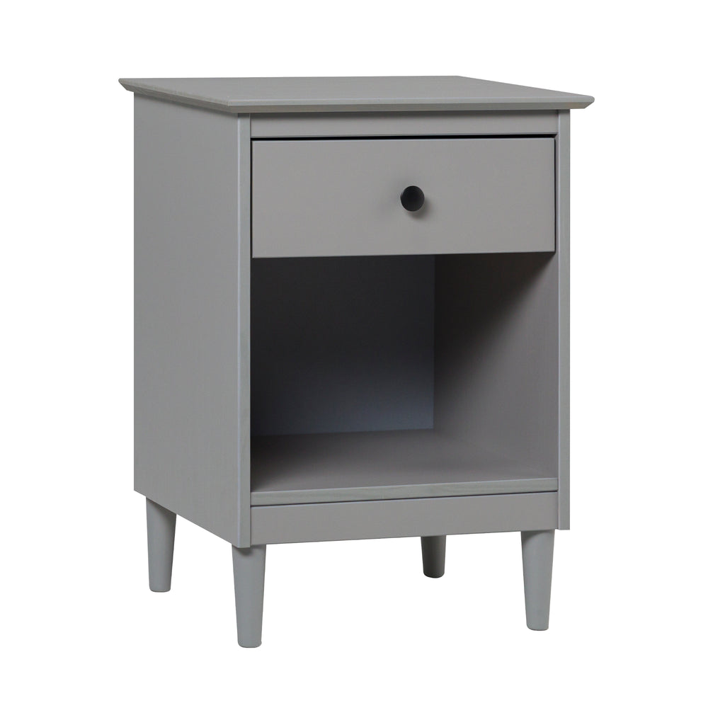 Walker Edison Spencer Modern/Contemporary 1-Drawer Solid Wood Nightstand BR1DNSGY
