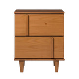 Walker Edison Bronx Modern/ 20" Modern Solid Wood Dresser -Caramel BR20BRXNSCA