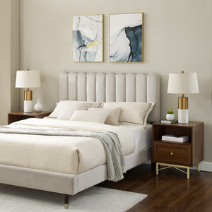 Walker Edison Gwen 1 Drawer Modern Nightstand Set XIIXR BR20GWN1DDW-2PK