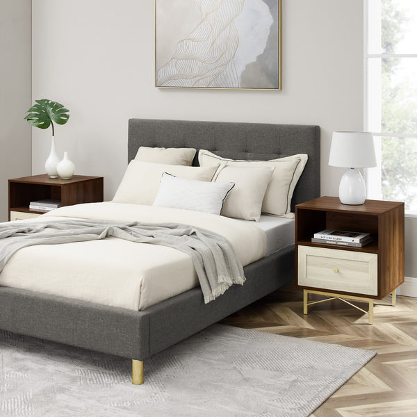 Walker Edison Gwen 1 Drawer Modern Nightstand Set XIIXR BR20GWN1DDWWP-2PK