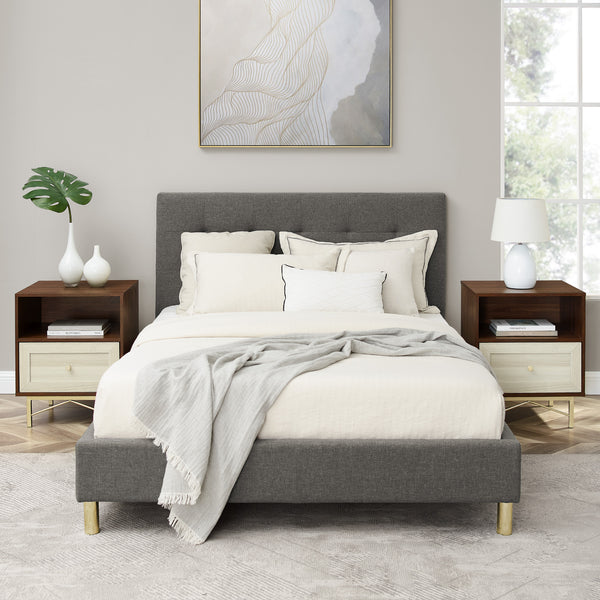 Walker Edison Gwen 1 Drawer Modern Nightstand Set XIIXR BR20GWN1DDWWP-2PK