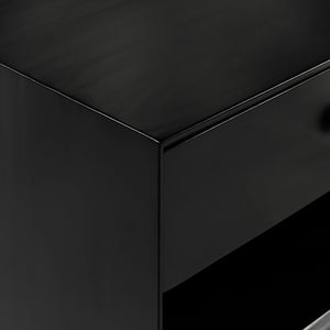 Walker Edison Mid Century Modern 1 Drawer Nightstand XIIXR BR25MC1DBL