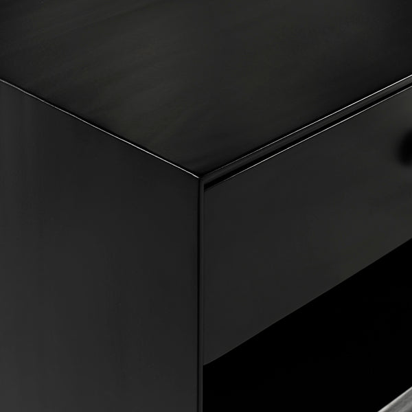 Walker Edison Mid Century Modern 1 Drawer Nightstand XIIXR BR25MC1DBL