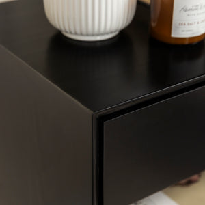 Walker Edison Mid Century Modern 1 Drawer Nightstand XIIXR BR25MC1DBL