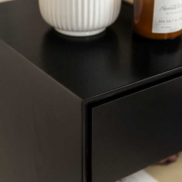 Walker Edison Mid Century Modern 1 Drawer Nightstand XIIXR BR25MC1DBL