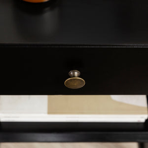 Walker Edison Mid Century Modern 1 Drawer Nightstand XIIXR BR25MC1DBL