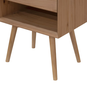 Walker Edison Mid Century Mid-century Modern/Modern 1-Drawer Mid-Century Solid Wood Nightstand BR25MC1DNP