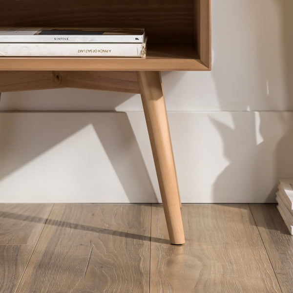 Walker Edison Mid Century Mid-century Modern/Modern 1-Drawer Mid-Century Solid Wood Nightstand BR25MC1DNP