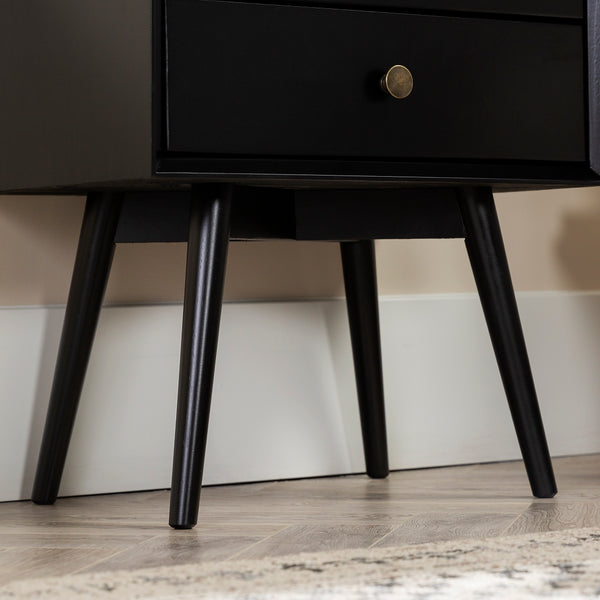 Walker Edison Mid Century Modern 2 Drawer Nightstand XIIXR BR25MC2DBL