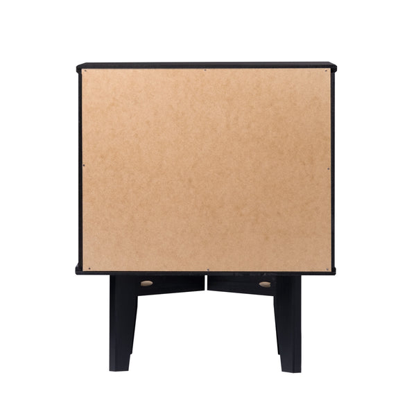 Walker Edison Sloane Transitional/Mid-century Modern 2-Drawer Groove Handle Wood Nightstand BR2DSLNSBL