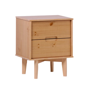 Walker Edison Sloane Transitional/Mid-century Modern 2-Drawer Groove Handle Wood Nightstand BR2DSLNSNP