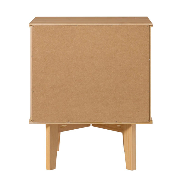 Walker Edison Sloane Transitional/Mid-century Modern 2-Drawer Groove Handle Wood Nightstand BR2DSLNSNP