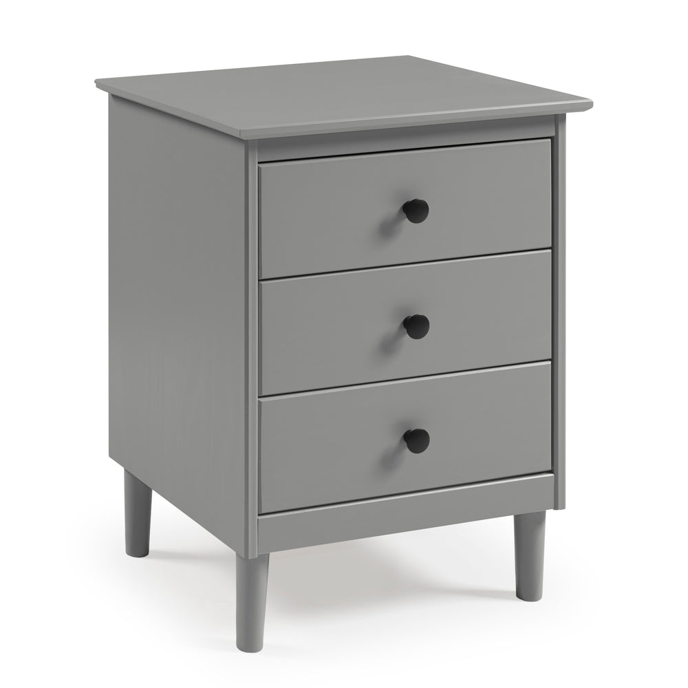 Walker Edison Spencer Modern/Transitional 3-Drawer Solid Wood Nightstand BR3DNSGY