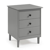 Spencer Modern/Transitional 3-Drawer Solid Wood Nightstand